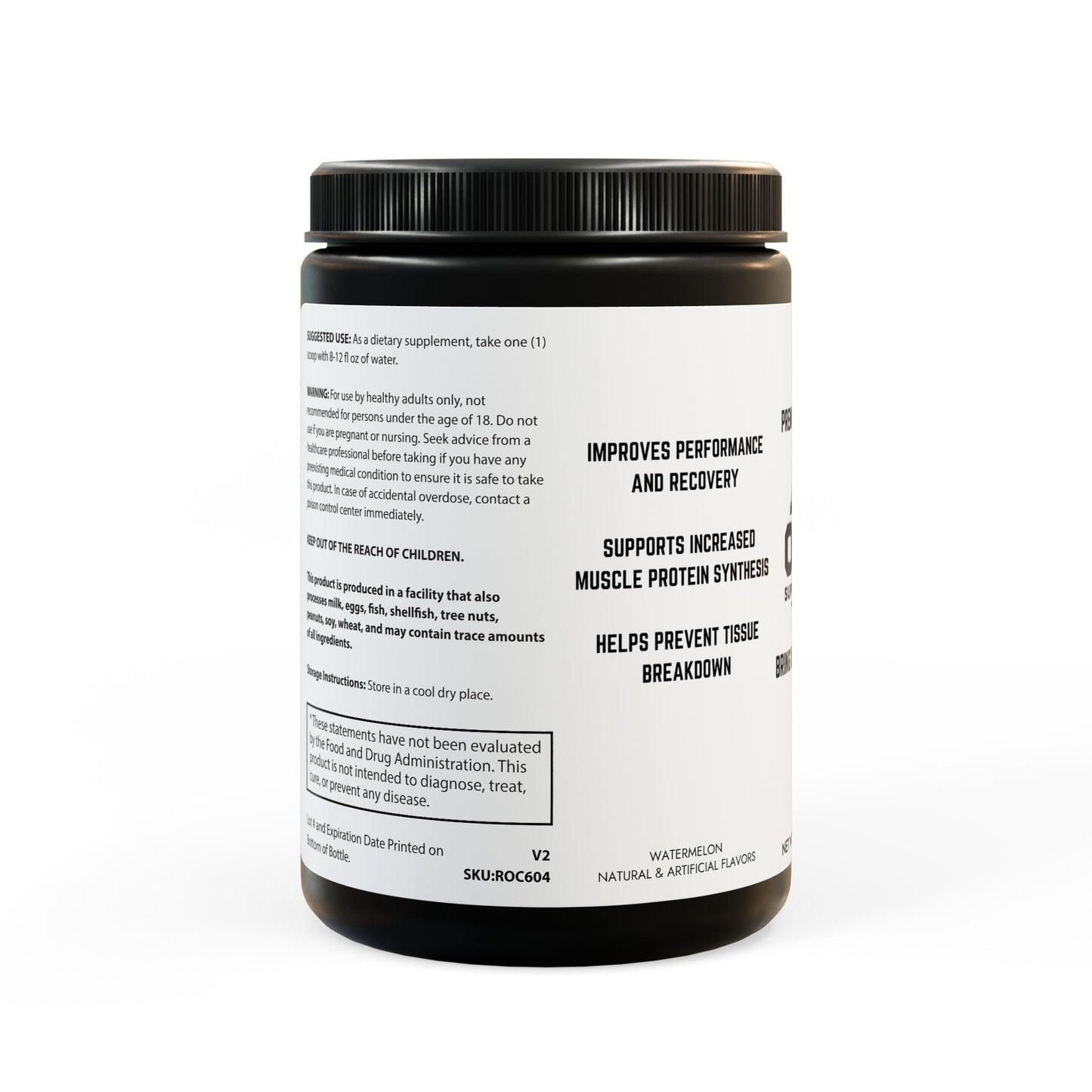 BCAA Supplement, Watermelon (325g, 11.46oz, 45 servings)
