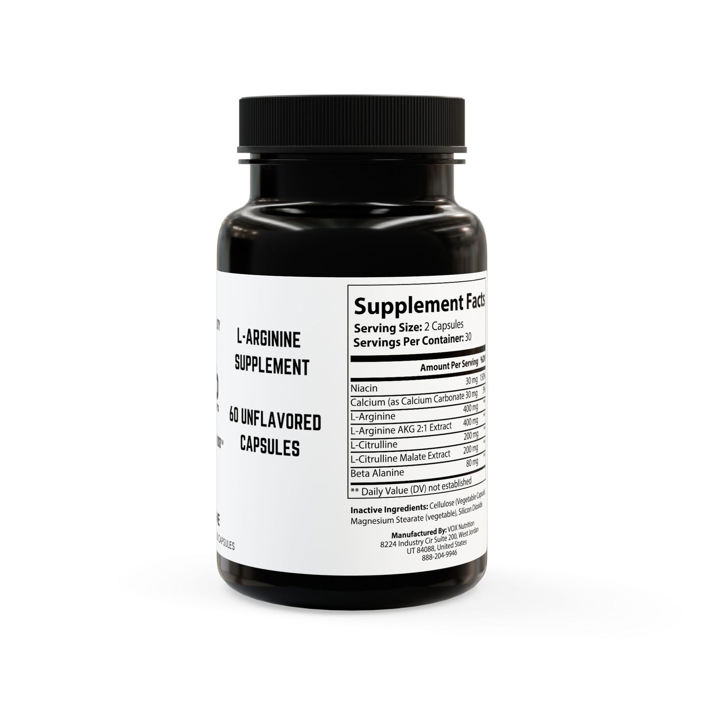 L-Arginine Supplement (60 Capsules)