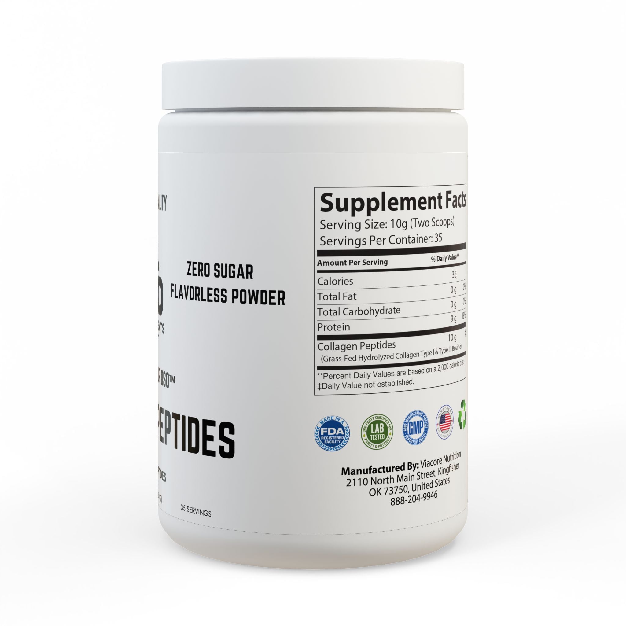 Collagen Peptides Type I & III Supplement (350g, 12.3oz)