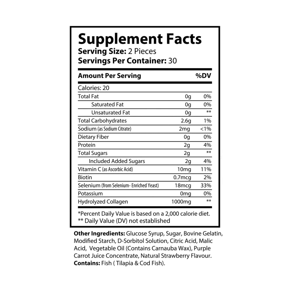 Peptide Collagen Gummies (60 Gummies)