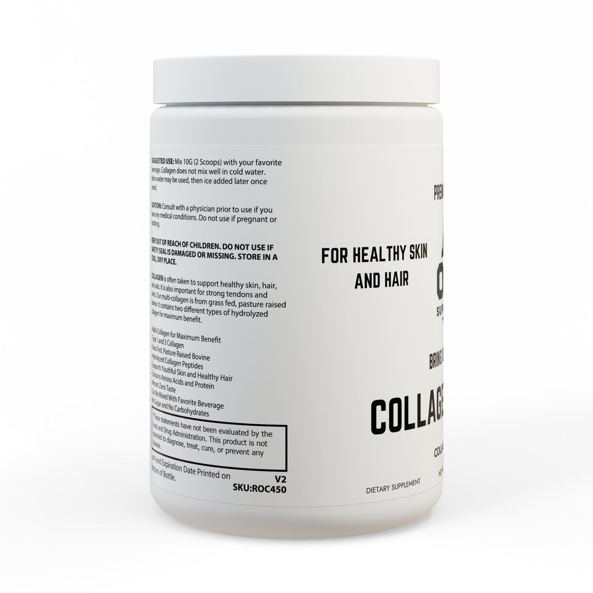 Collagen Peptides Type I & III Supplement (350g, 12.3oz)