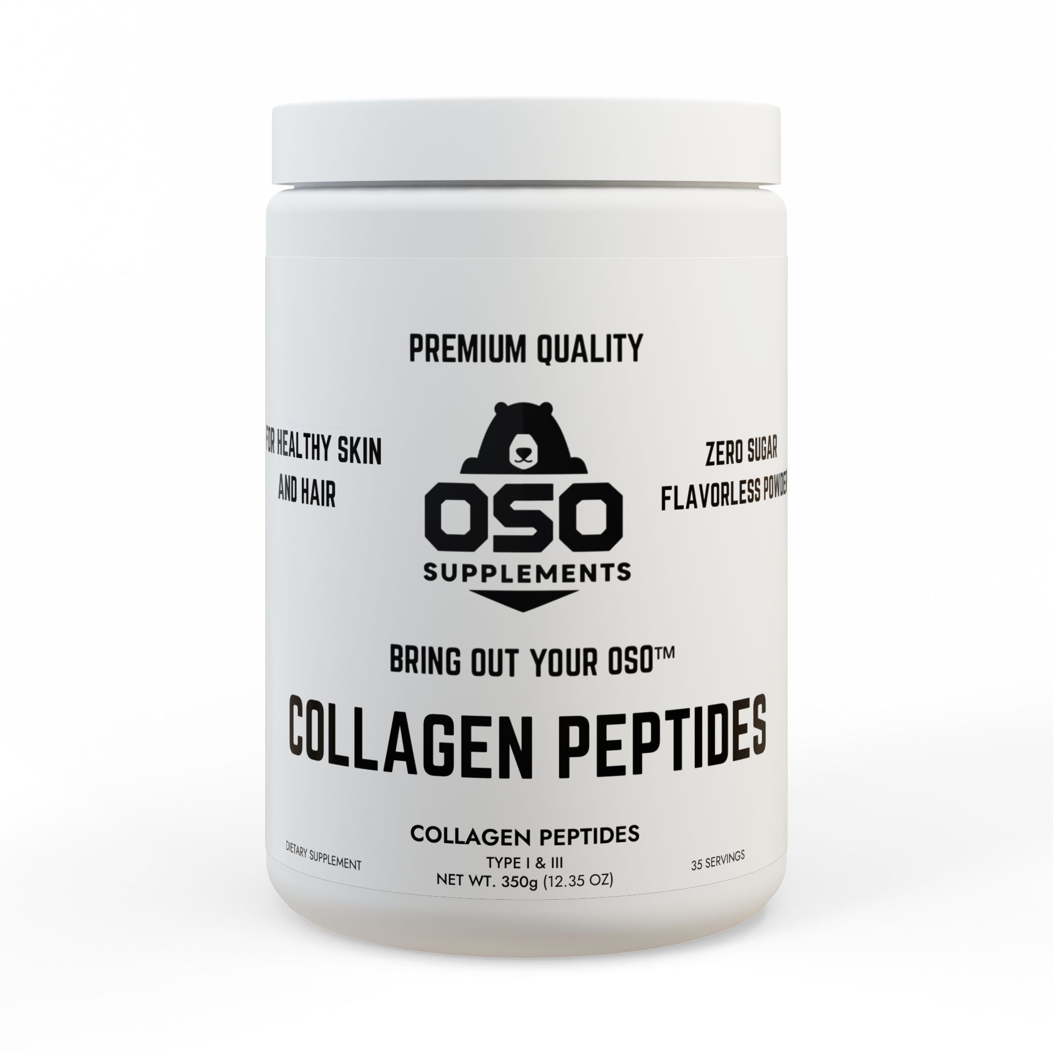 Collagen Peptides Type I & III Supplement (350g, 12.3oz)